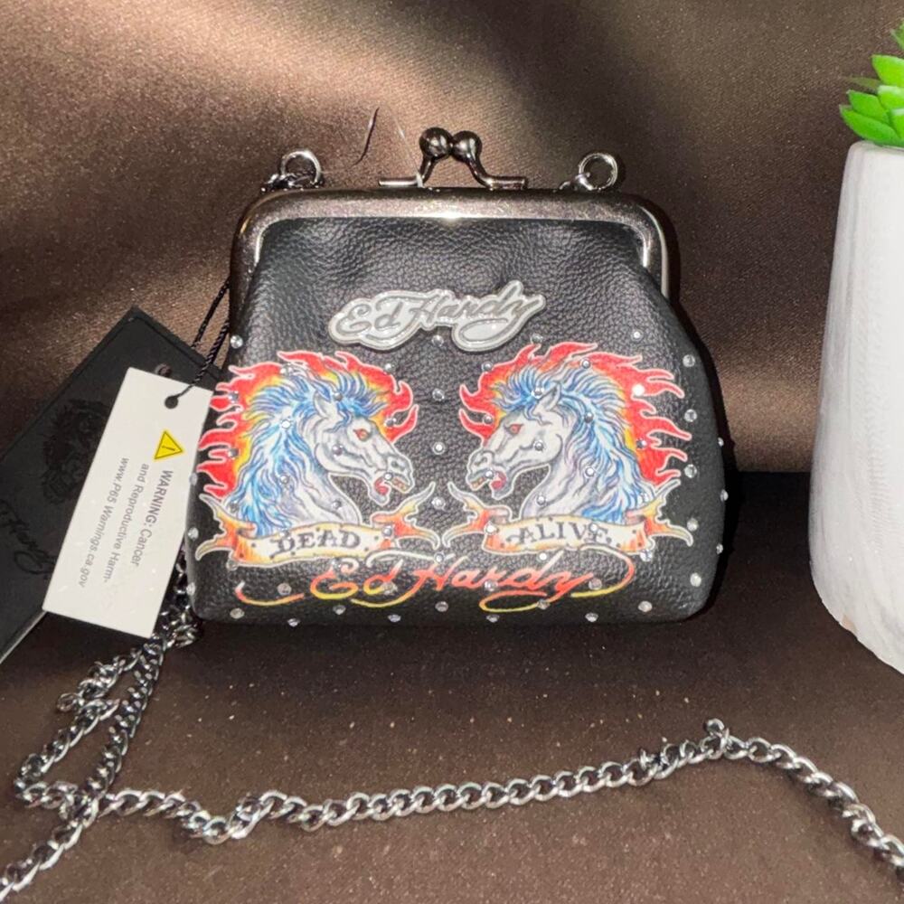 Ed hardy kiss lock crossbody - Picture 2 of 5